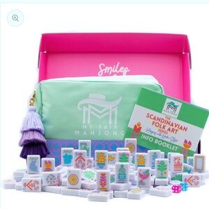 My Fair Mahjong Scandinavian Folk Art Card Game Set - ONLY USED ONCE